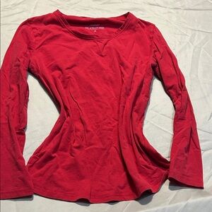 Old Navy Vibrant Red Long Sleeve Tee